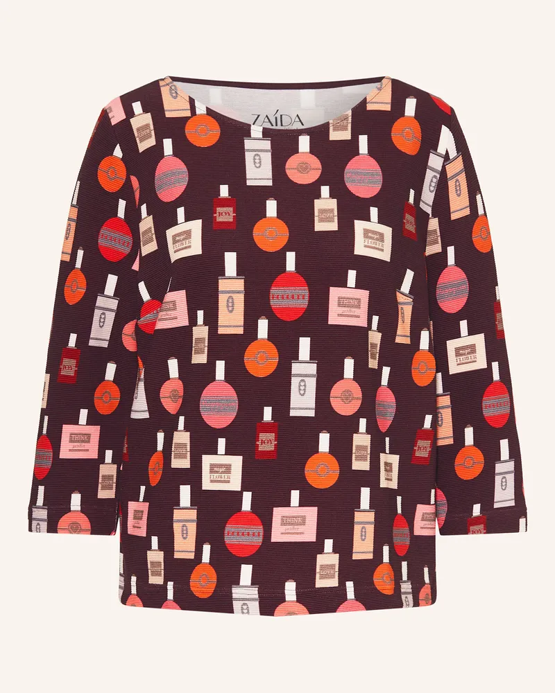 ZAíDA Shirt mit 3/4-Arm Dunkelrot