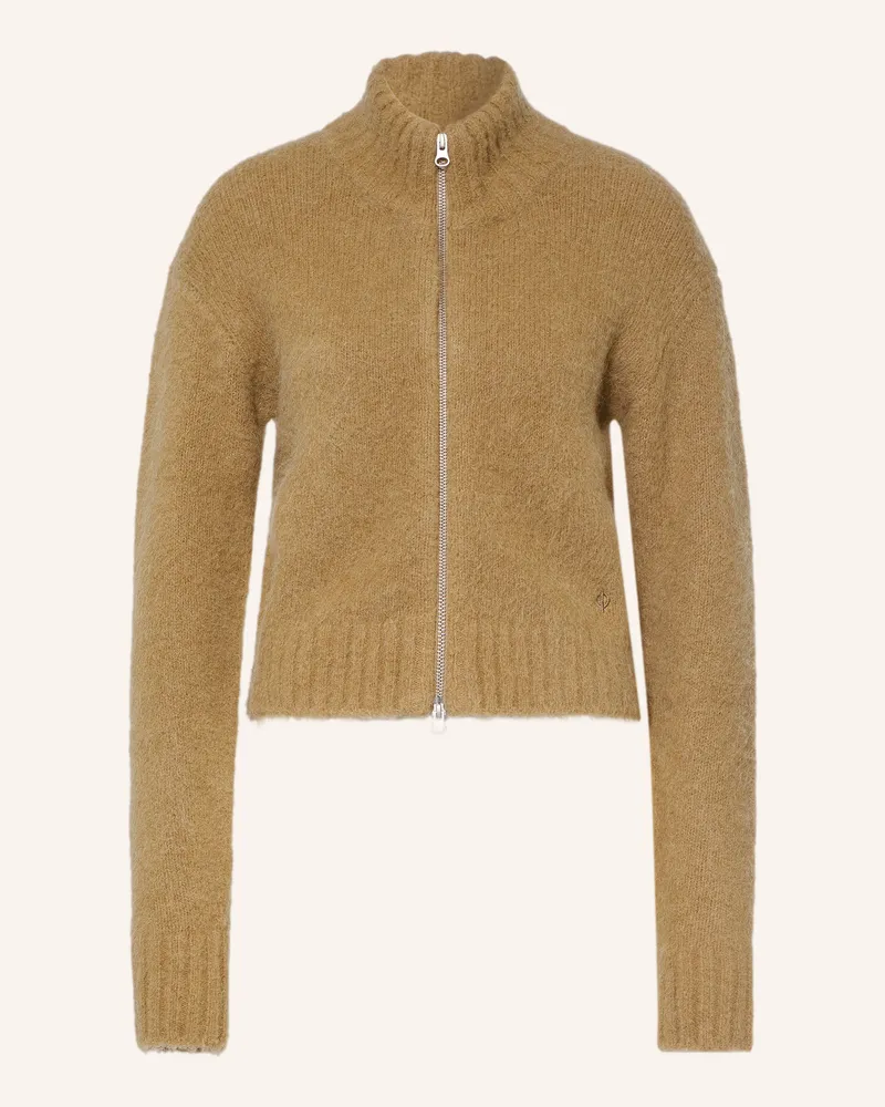 Samsøe & Samsøe Strickjacke Sajeanne Mit Alpaka braun Beige