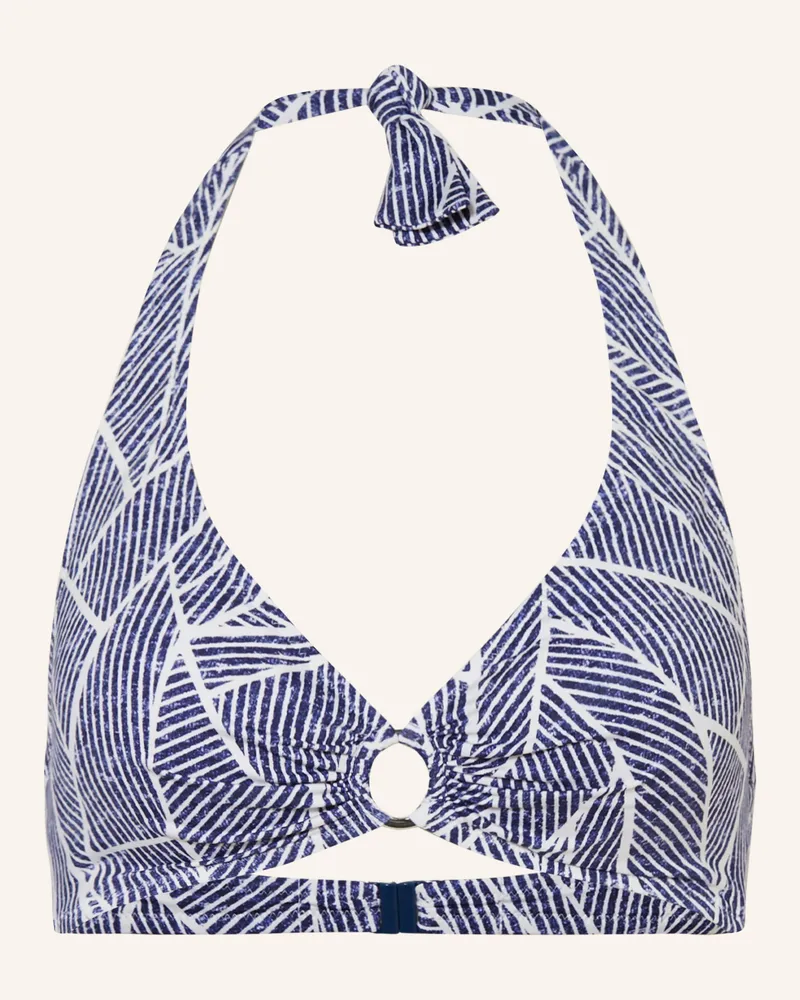 Lidea Neckholder-Bikini-Top INDIGO GRID Dunkelblau