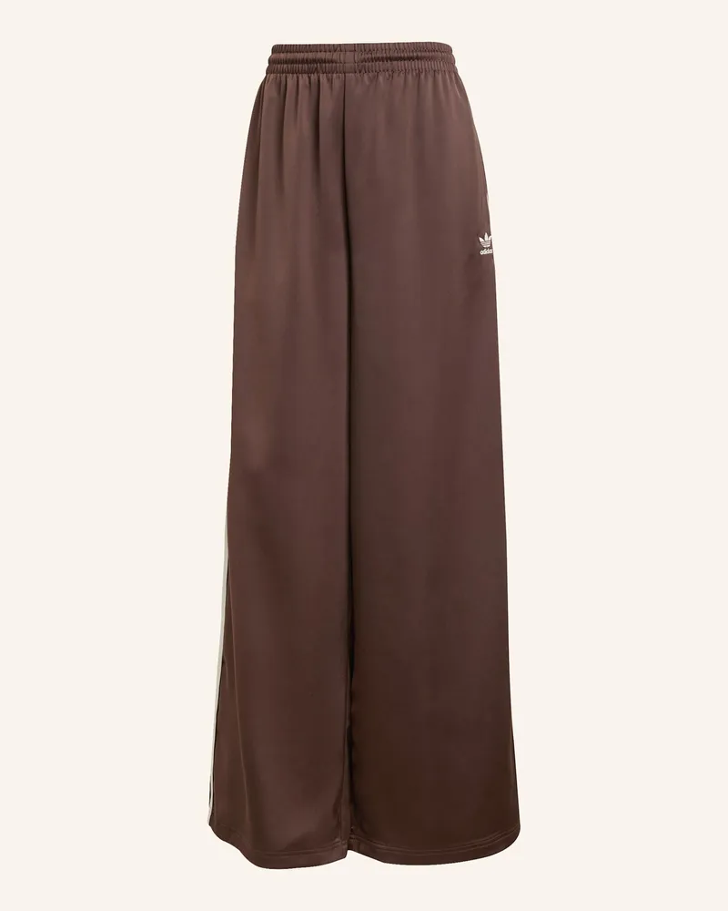 adidas ADICOLOR SATIN WIDE LEG TRAININGSHOSE Braun