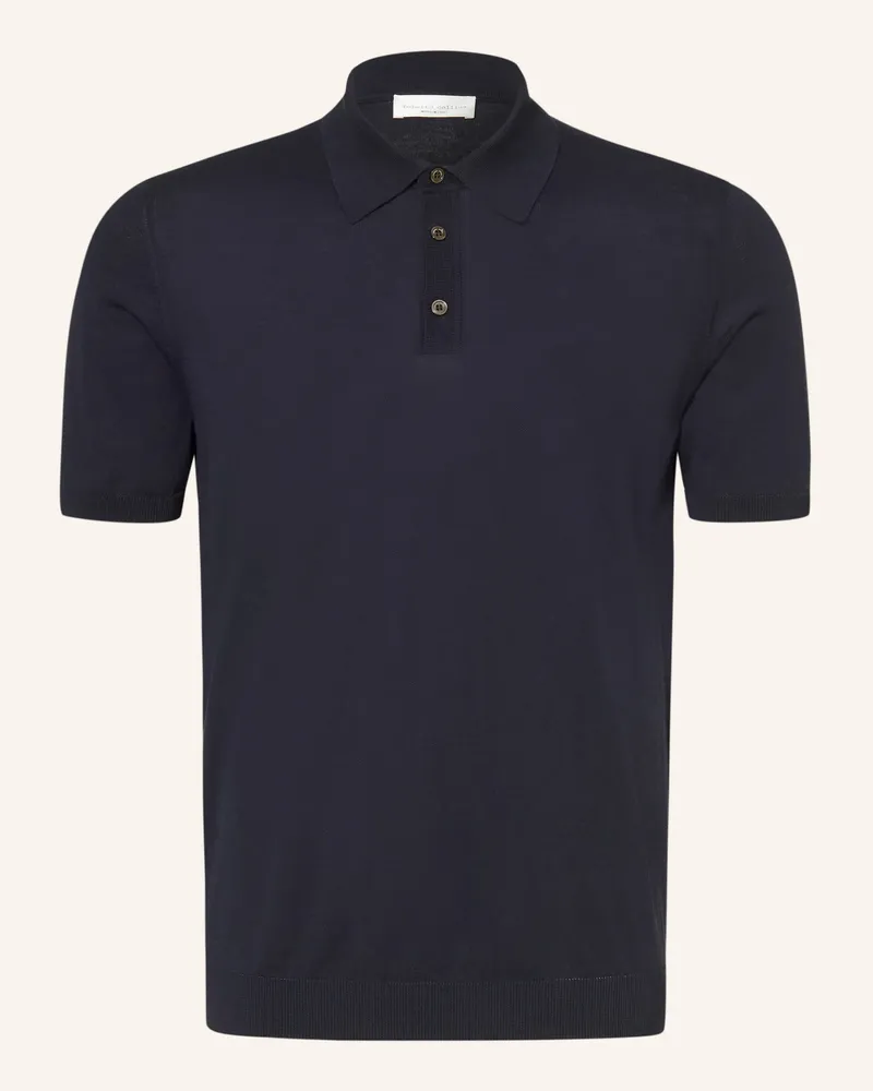 Roberto Collina Strick-Poloshirt Dunkelblau