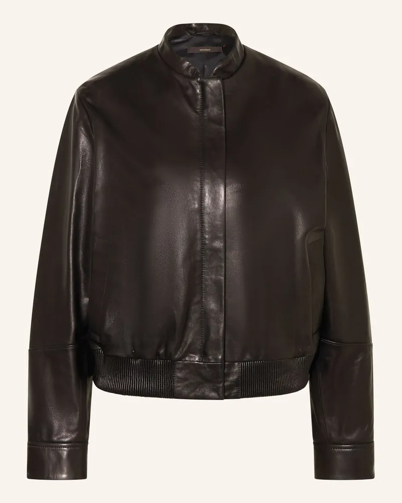 windsor. Lederblouson Schwarz