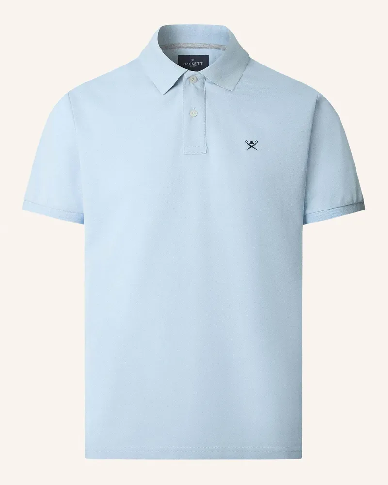 Hackett Poloshirt SLIM FIT LOGO Hellblau