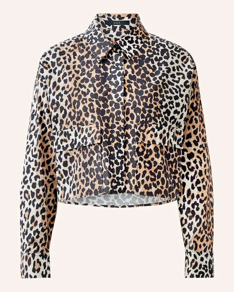 Oui  Hemdbluse Braun