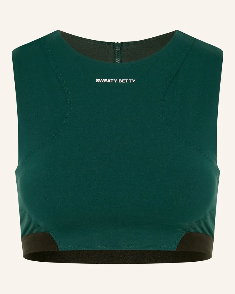 Sweaty Betty Cropped-Top Power Editorial gruen Dunkelgrün