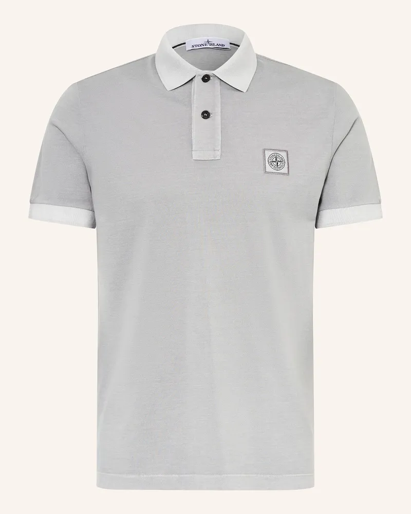 Stone Island Piqué-Poloshirt Slim Fit grau Grau