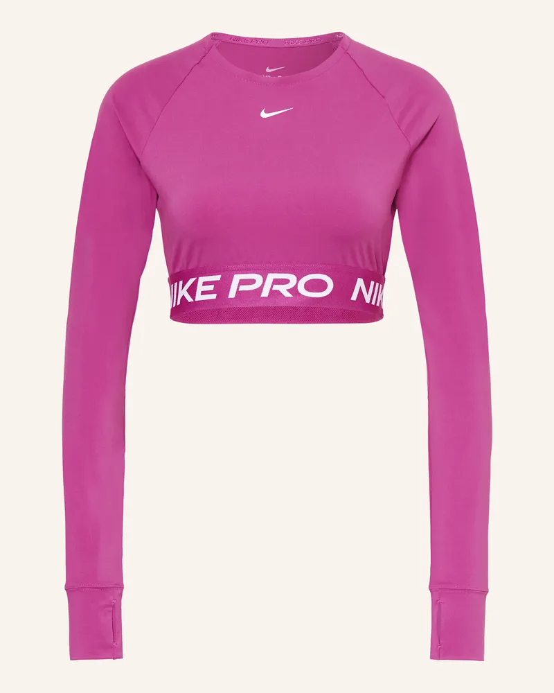 Nike Cropped-Longsleeve Pro 365 Dri-Fit lila Fuchsia