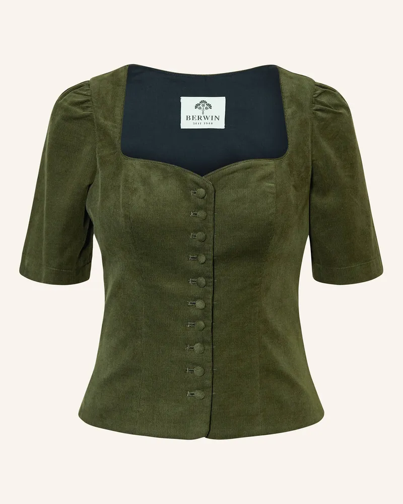 Berwin & Wolff Trachtenmieder Aus Cord gruen Grün