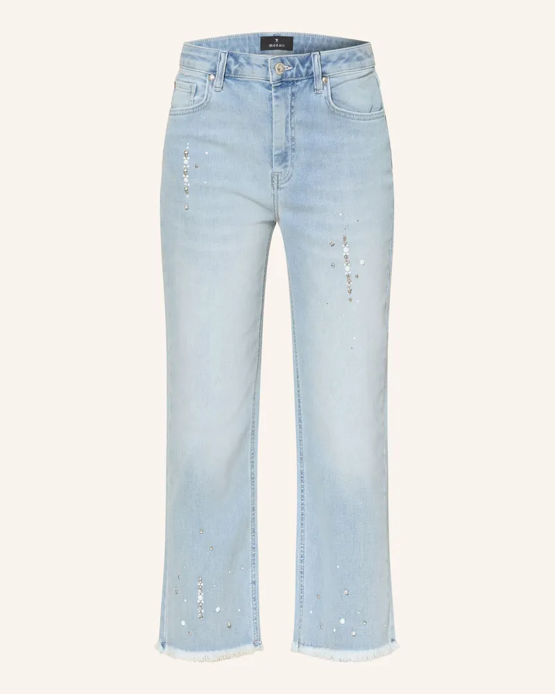 monari Cropped Jeans Mit Schmucksteinen blau 752