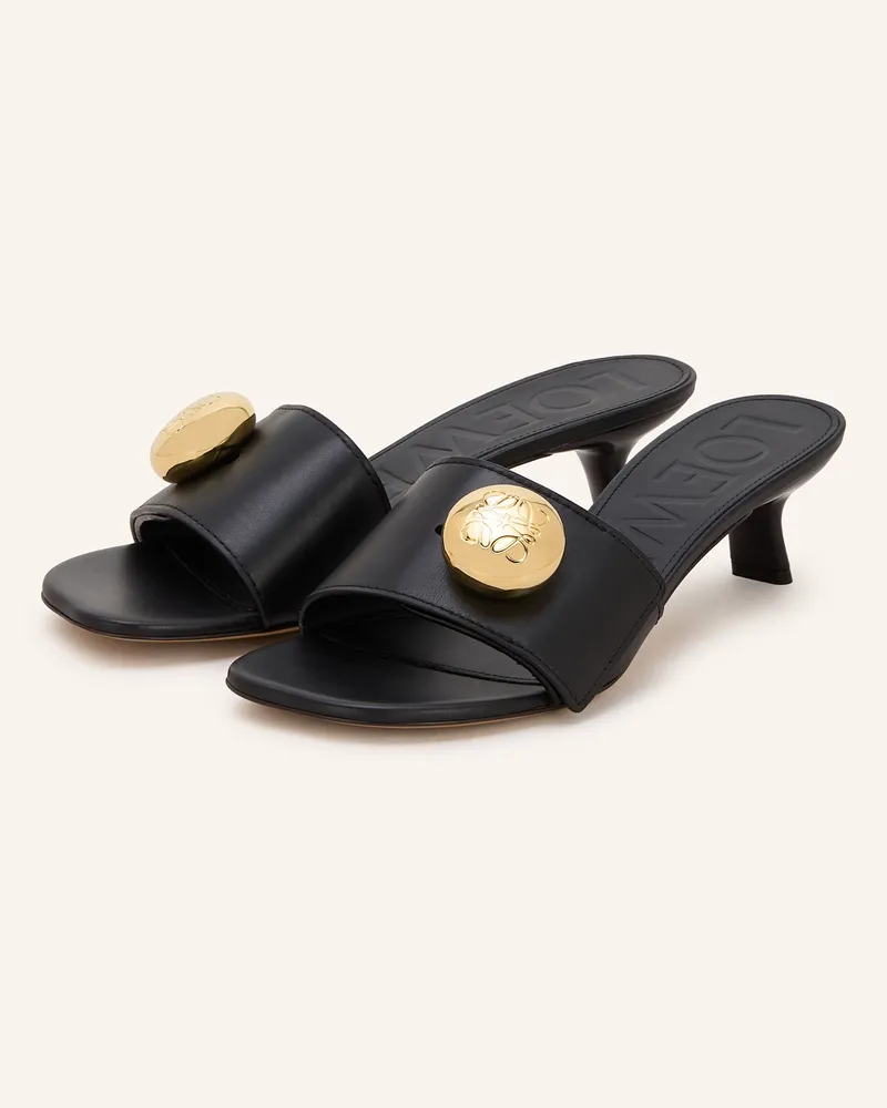 Loewe Mules Pebble schwarz Schwarz
