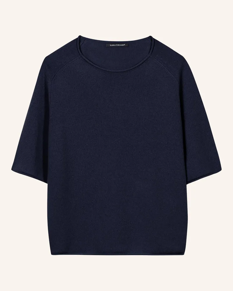 Luisa Cerano Strickshirt blau Dunkelblau