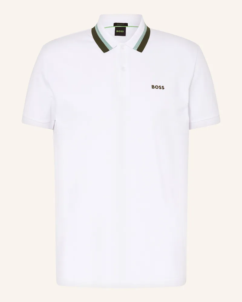 HUGO BOSS Piqué-Poloshirt PADDY Regular Fit Weiss