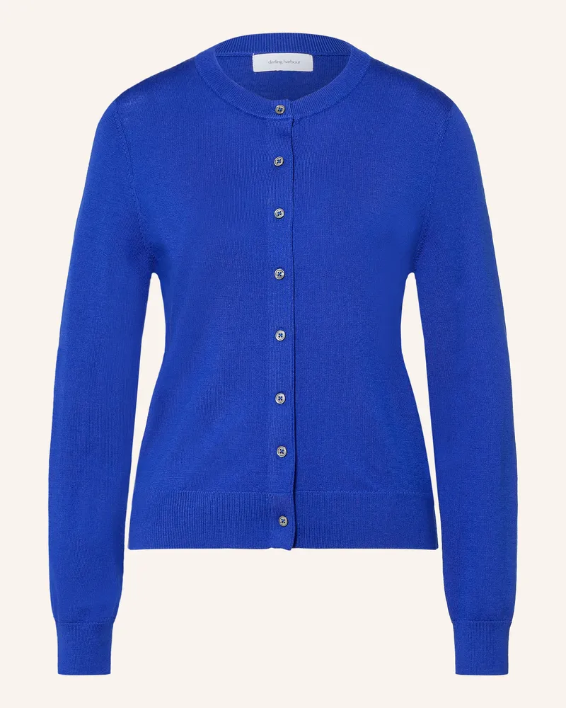 Darling Harbour Strickjacke Aus Merinowolle blau Cobalt