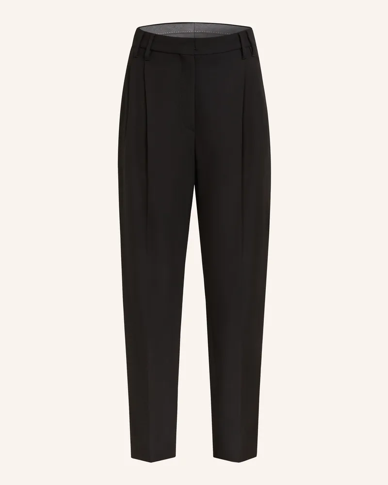 Brunello Cucinelli Hose Mit Schmuckperlen schwarz Schwarz