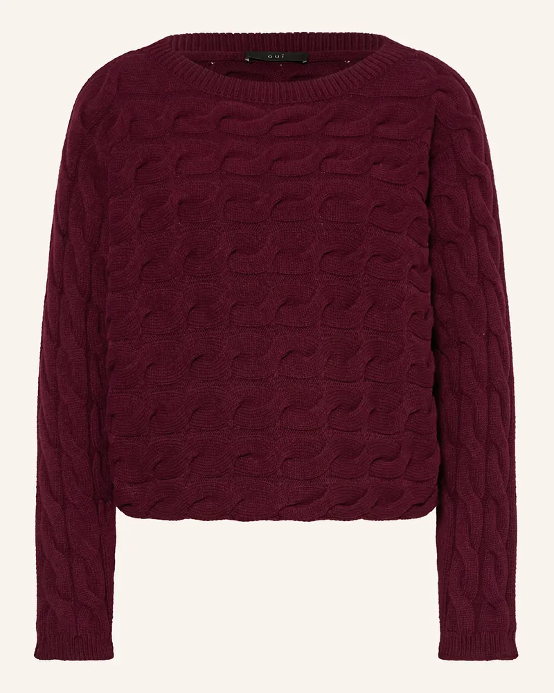 Oui  Pullover Dunkelrot