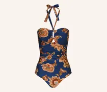 Neckholder-Badeanzug Aster blau