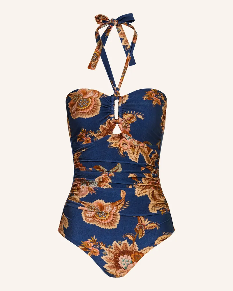 Zimmermann Neckholder-Badeanzug Aster blau Blau