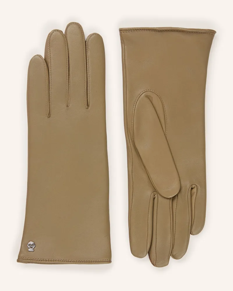Roeckl Lederhandschuhe Hamburg beige Taupe