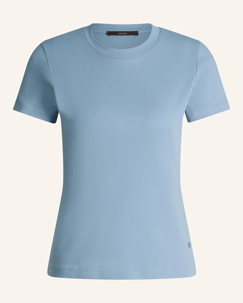 windsor. T-Shirt blau Hellblau
