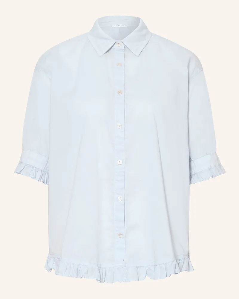 True Religion Hemdbluse JIMENA mit Rüschen Hellblau