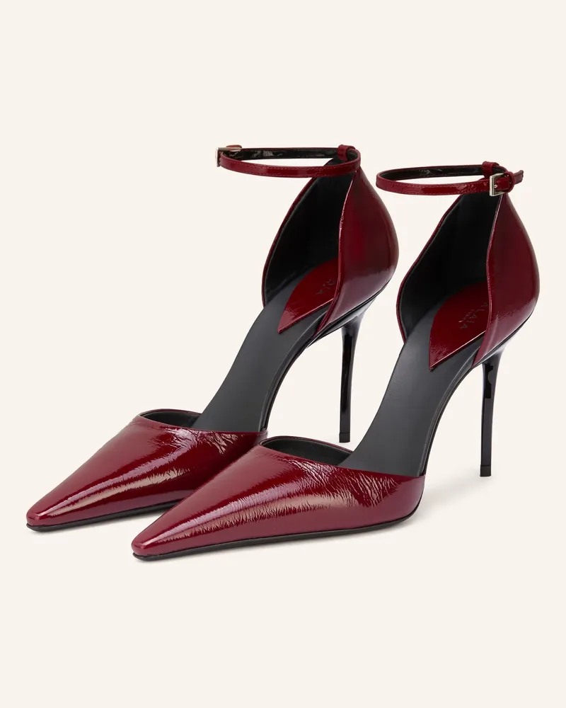 Alaïa Lack-Pumps D'orsay rot Dunkelrot
