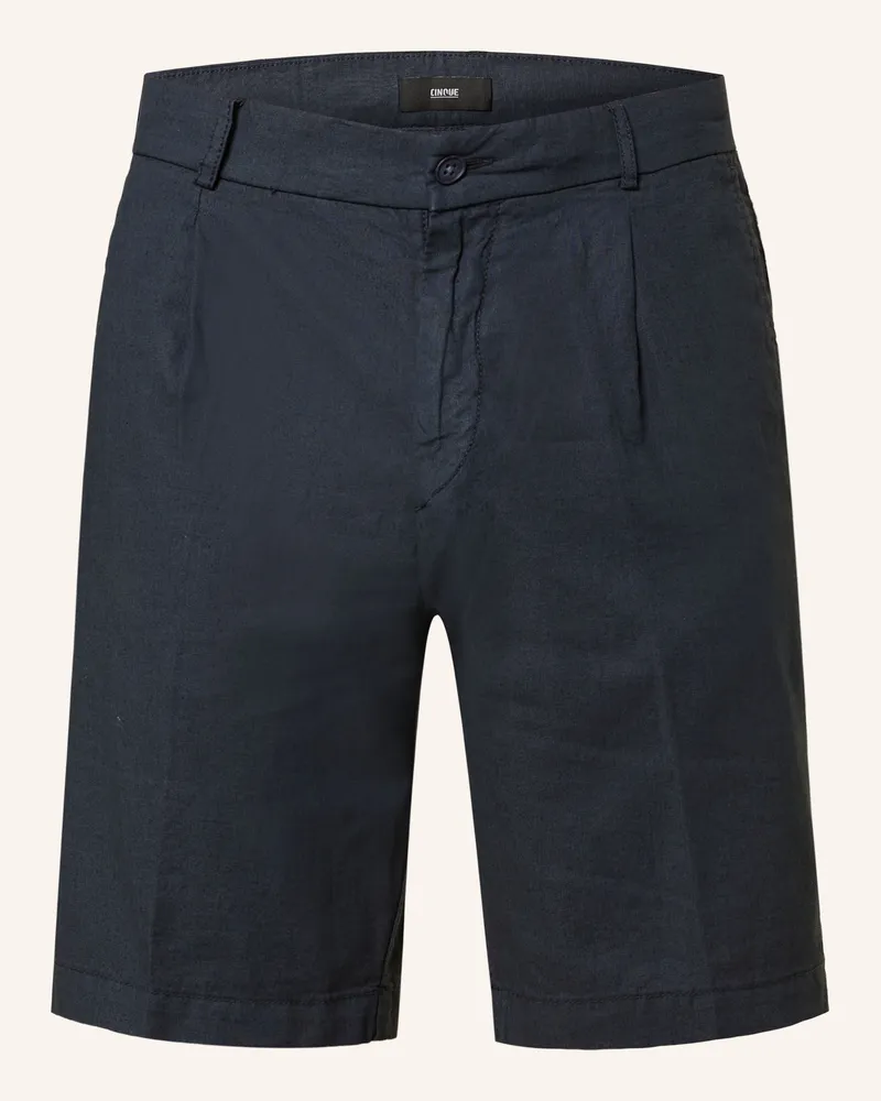 cinque Chinoshorts CISALTO Regular Fit mit Leinen Dunkelblau