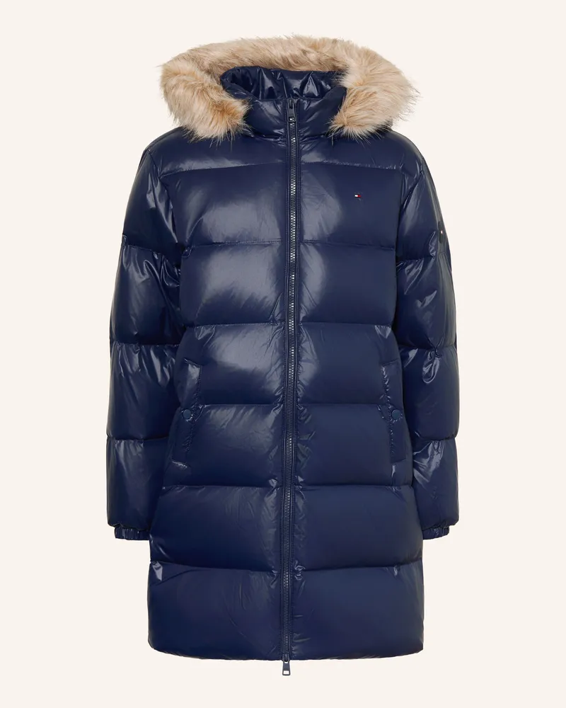 Tommy Hilfiger Daunenjacke Mit Abnehmbarem Kunstfell blau Dunkelblau