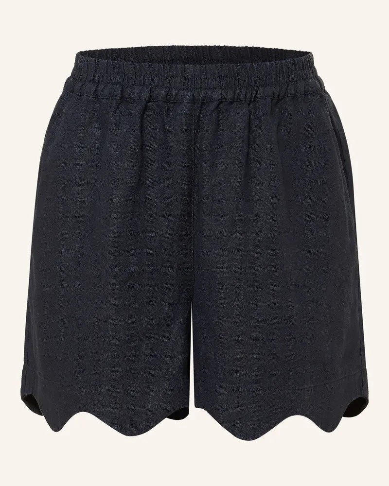 SoSUE Leinenshorts blau Dunkelblau