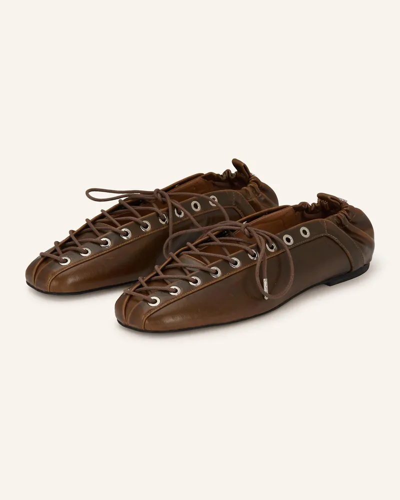 Ganni Ballerinas Braun