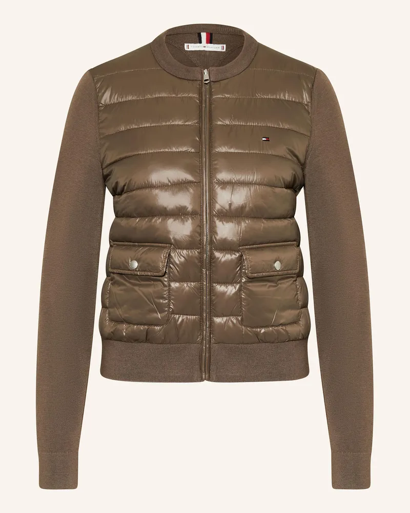 Tommy Hilfiger Steppjacke im Materialmix Braun