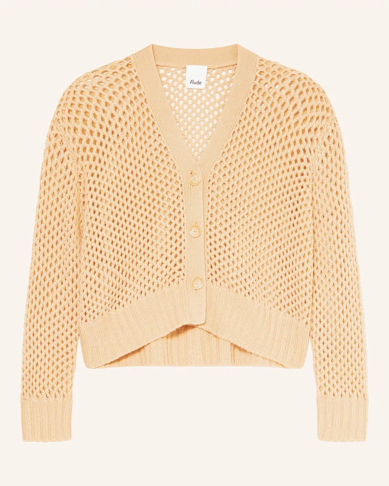 ALLUDE Strickjacke mit Cashmere Camel