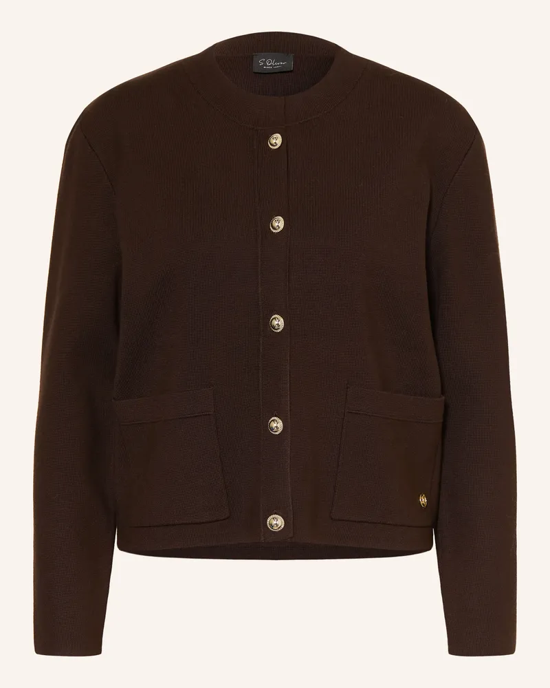 S.Oliver Strickjacke braun Dunkelbraun