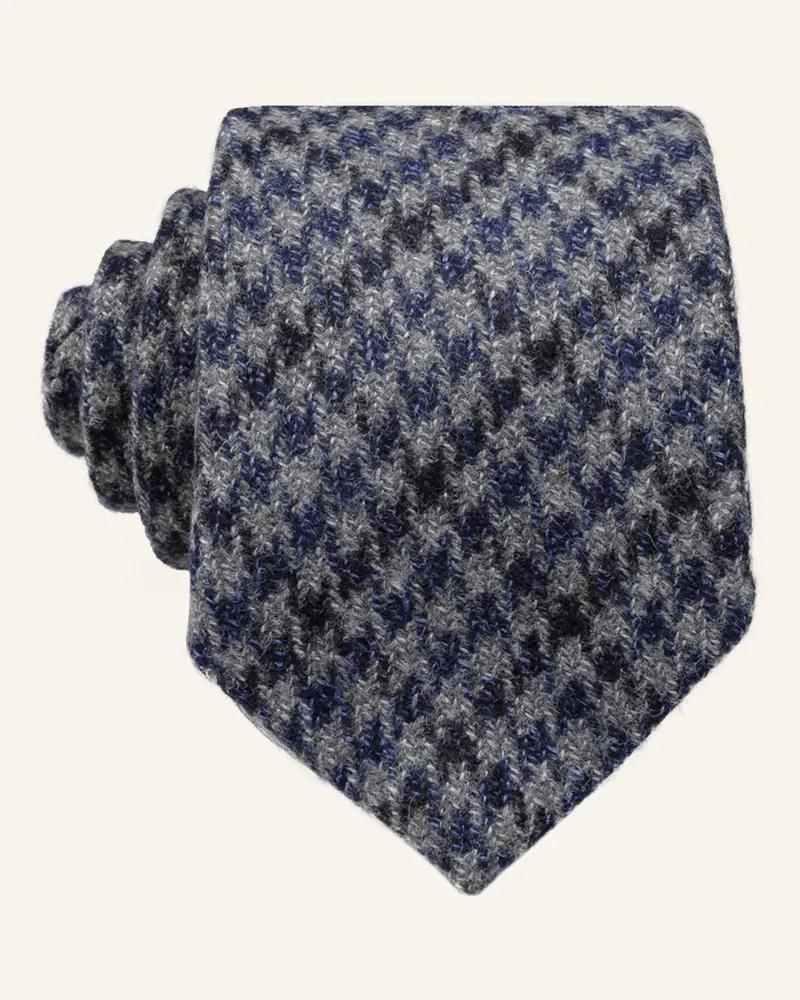 Altea Strick-Krawatte grau Blau