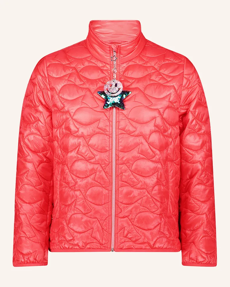 Cartoon Steppjacke Neonrot