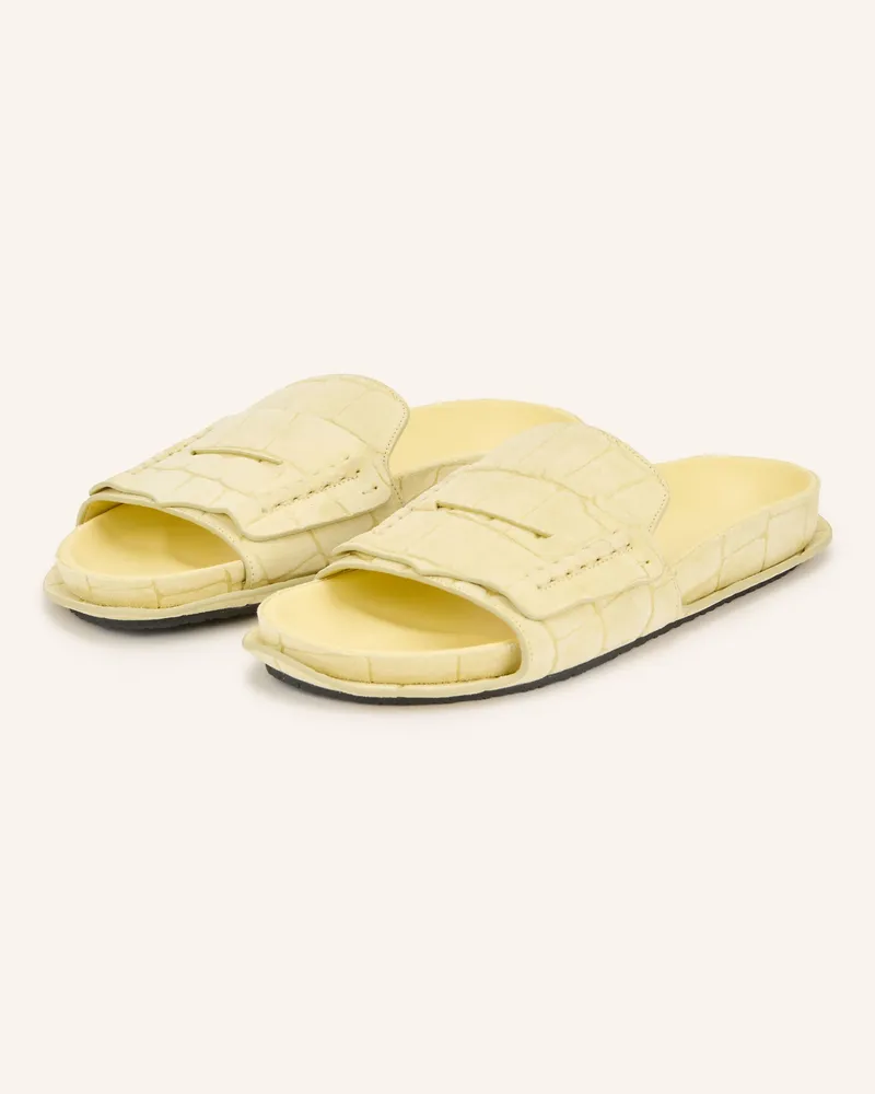Jacquemus Pantoletten Les Sandales Mocassin gelb Hellgelb