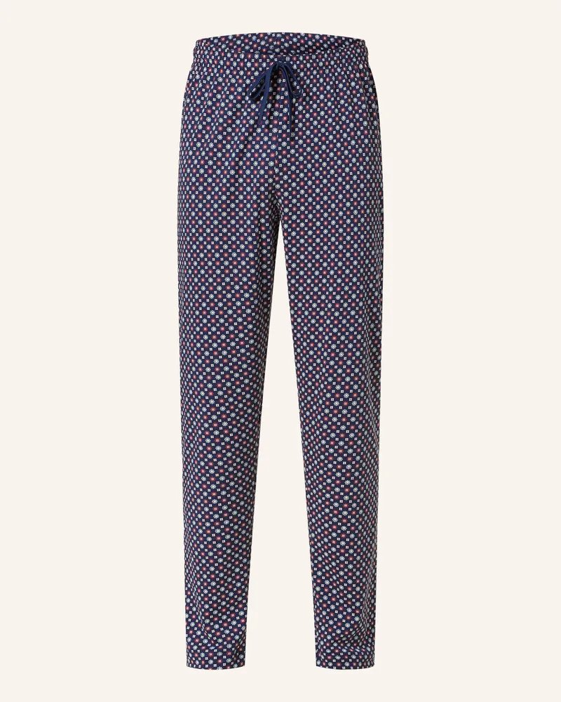 Mey Schlafhose Serie TIE MINIMAL Dunkelblau