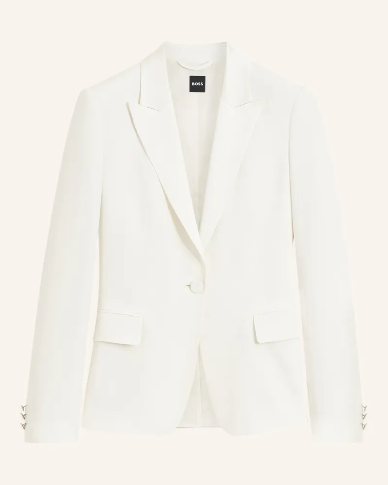 HUGO BOSS Blazer Jia_Tux Slim Fit beige Weiss