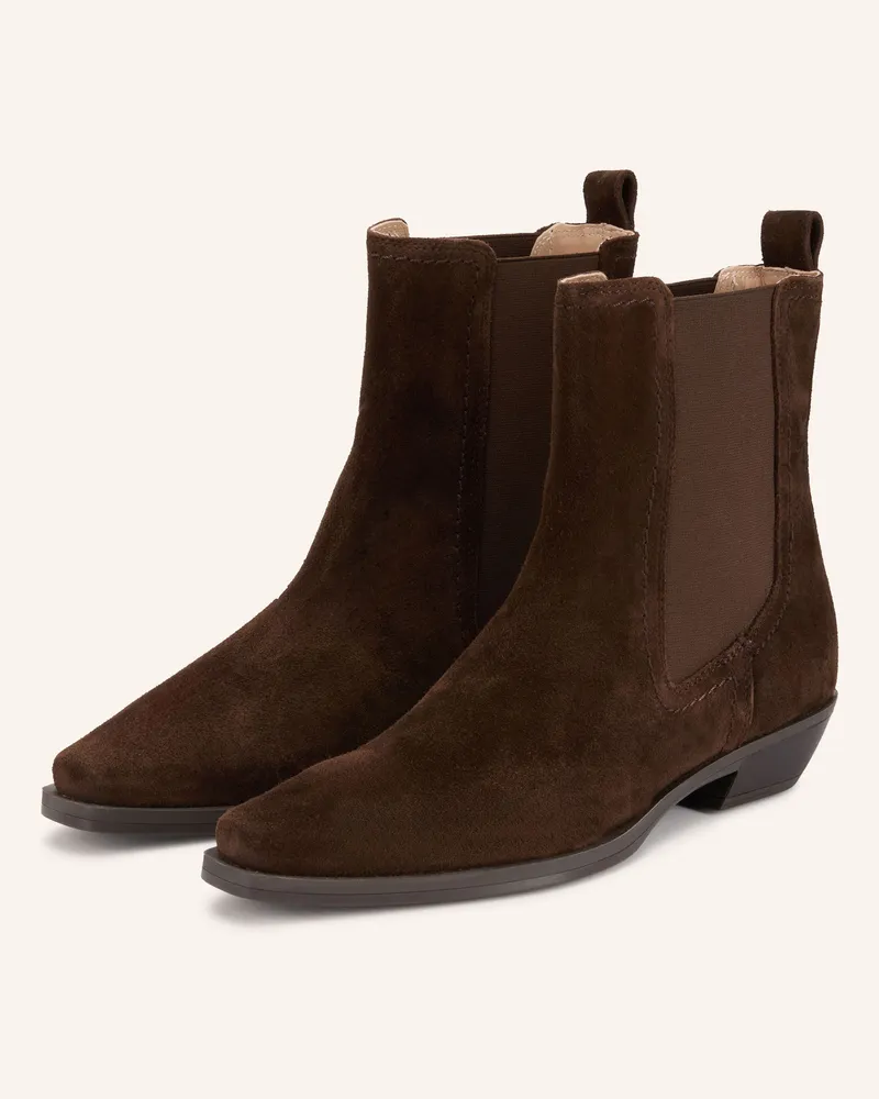 Unisa Chelsea-Boots Flipa braun Dunkelbraun