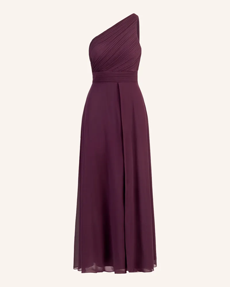 Apart One-Shoulder-Kleid mit Plissees Dunkellila