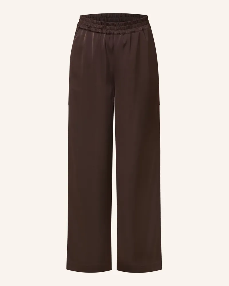 Gestuz Marlenehose GZJESSIE aus Satin Dunkelbraun