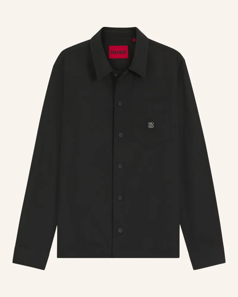 HUGO BOSS Business Hemd ENASO Oversize Fit Schwarz