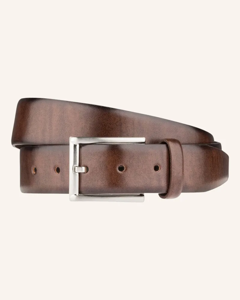 Monti Ledergürtel London braun Dunkelbraun