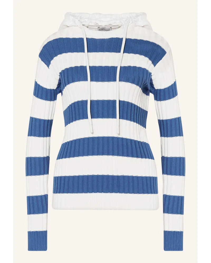 Moncler Pullover mit abnehmbarer Kapuze Blau