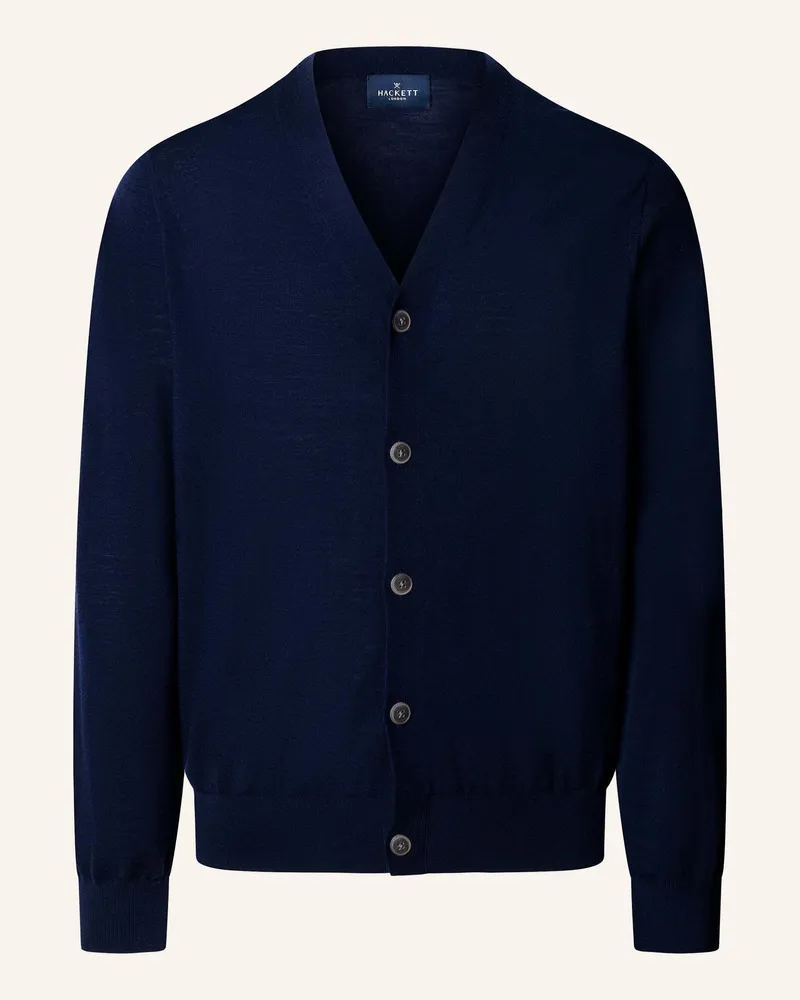 Hackett Strickjacken Cardigan Ess Merino Cardigan blau Blau