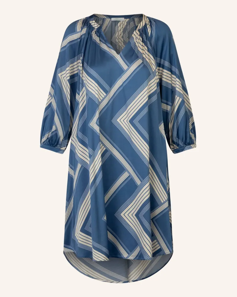 Mint & Mia Bedrucktes satin Kleid Blau