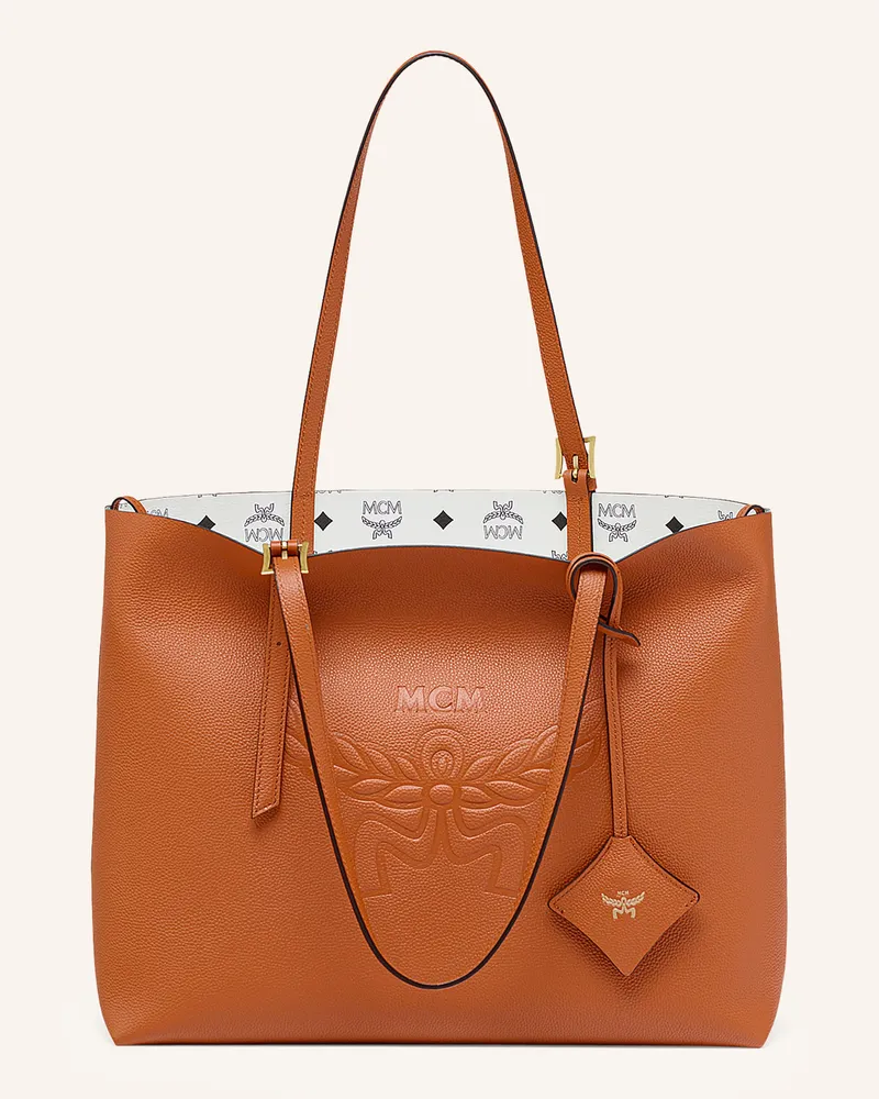 MCM Shopper Himmel Medium Zum Wenden braun Co