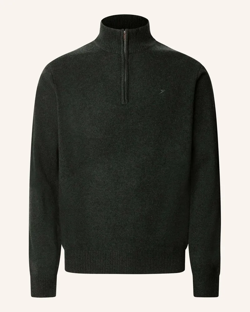 Hackett Pullover Lambswool Hzip gruen Grün
