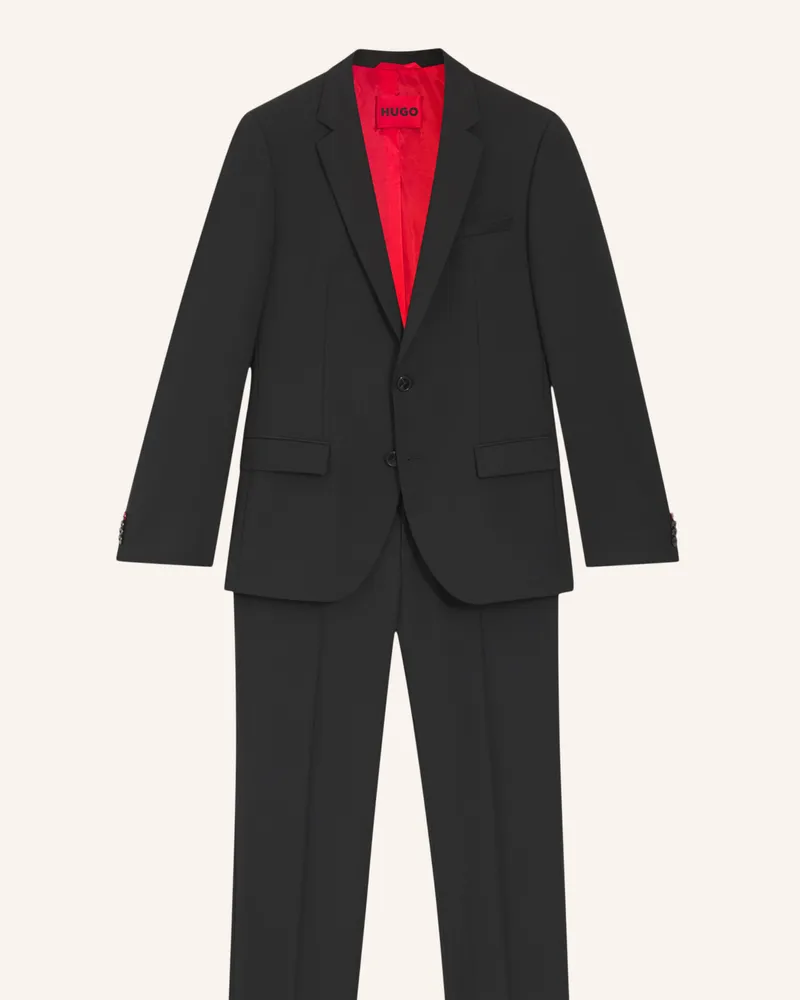 HUGO BOSS Business Anzug HENRY/GETLIN231X Slim Fit Schwarz