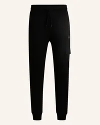 HUGO BOSS Casual Hose DWELLROM_GEL Relaxed Fit Schwarz