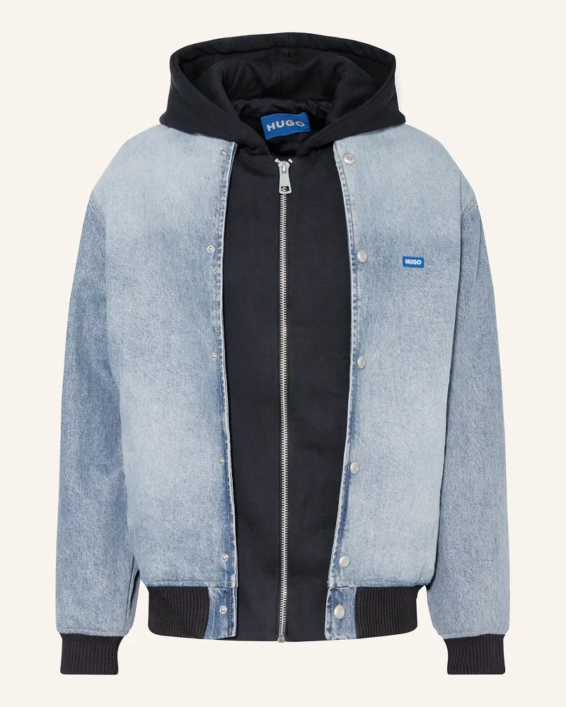 HUGO BOSS Jeansjacke ENJO mit Blende Hellblau